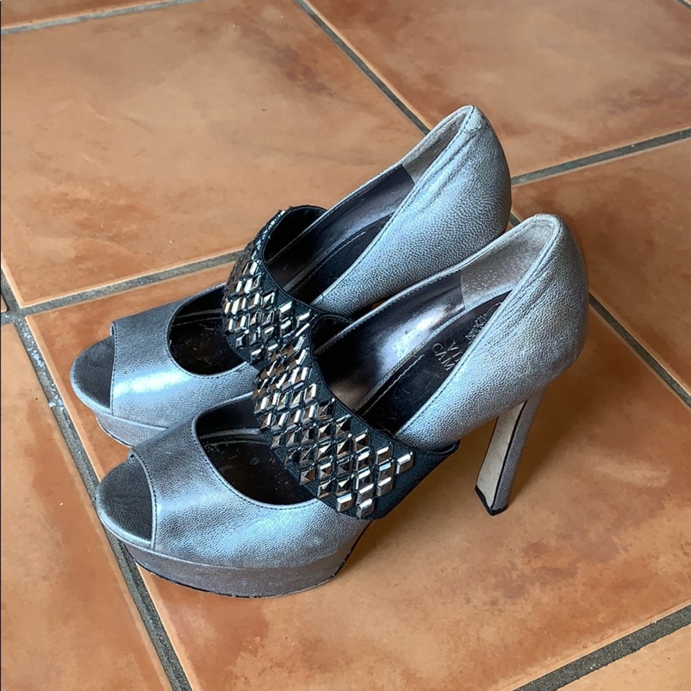 Silver Vince Camuto Heels